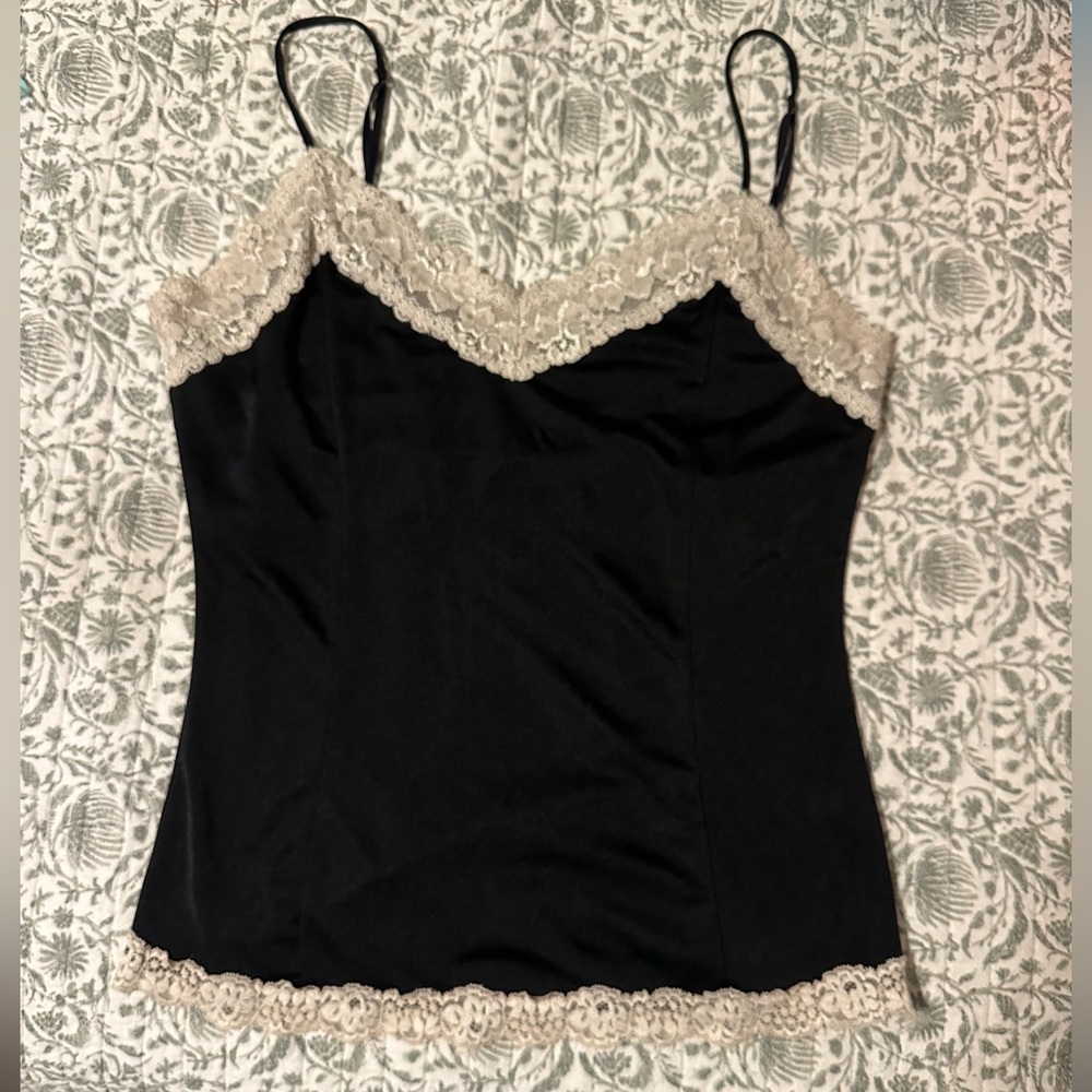 Black Camisole w/ Lace Details